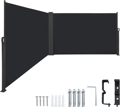 Dubbelzijdig Zijscherm – Windscherm – Zonscherm – Privacyscherm – Terrasscherm – 2x6 Meter – 100% Polyester Met PU-Coating
