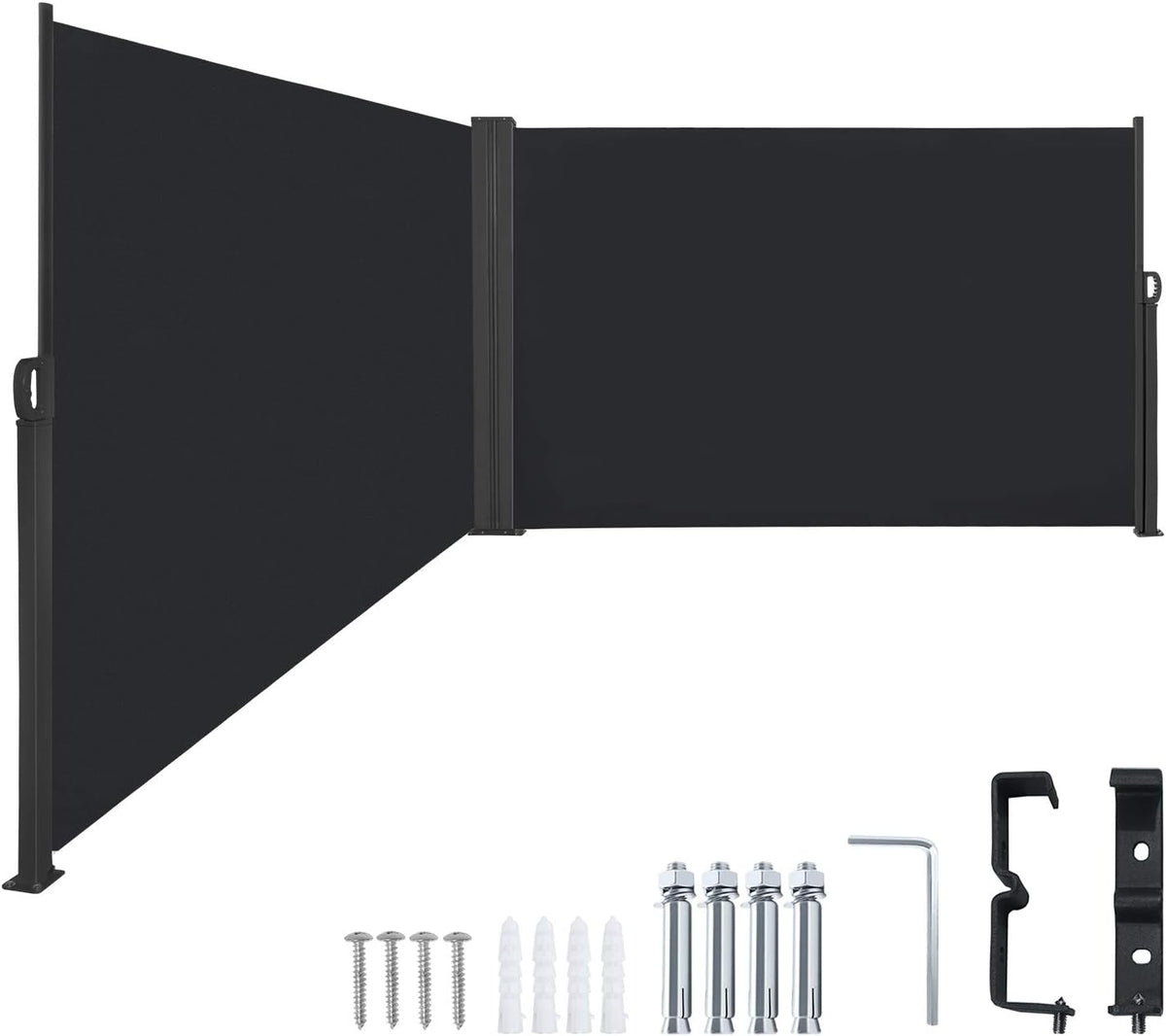 Dubbelzijdige Zijrolluik – Privacy Scherm – Zonwering – Windscherm – Terrasrolgordijn – UV-Beschermend – 1,6x6 Meter – 100% Polyester Met PU-Coating