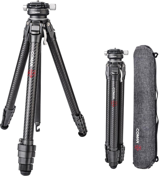 Camerastatief – Tripod – Fotostatief – Videostatief – Reisstatief – Koolstofvezel – 360° Panoramische Kogelkop
