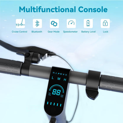 M MEGAWHEELS Elektrische step voor volwassenen, looptijd 30-35 km, maximale snelheid 25 km/u, 25 inch banden, motor 350 W, maximale belasting 120 kg, app-bediening, opvouwbaar en draagbaar