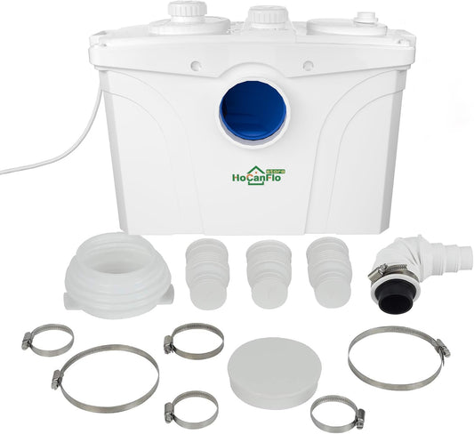 700W Afvalwaterpompen vuilwatersysteem Huishoudelijk Opvoerstation Hefsysteem Afvalwaterpomp met Roestvrijstalen Schoepen en Actieve voor Douche Keuken Wastafel Debiet tot 200L/min