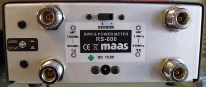 Maas Elektronik - Wattmeter 1,8-525 MHz, 600 W, zwart, professioneel, IPX7, UHF