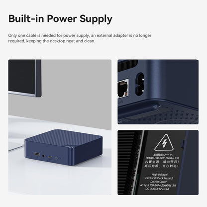 Mini PC – Mini Computer – Desktop PC – Compacte PC – Kleine PC – Intel N150 13e Generatie – 16 GB RAM & 500 GB SSD – 4K Dual HDMI & Dual 2.5G LAN