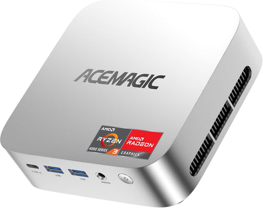 ACEMAGICIAN Vista Mini V1 Mini-pc, W11 Pro Twin Lake-N N150, 16 GB DDR4 256 GB SSD, mini-desktopcomputer, Dual Display 4K UHD, WiFi 5, BT4.2 voor kantoor/werk