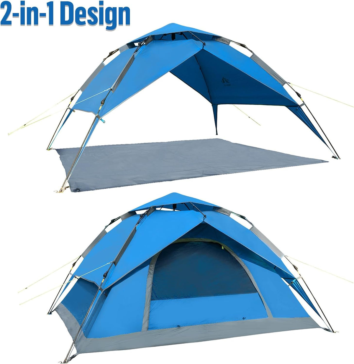 Night Cat Camping Tent 2 3 4 Persoon Man Waterdicht Gemakkelijk Set Up Nemen Up Dome Familie Tent Automatische