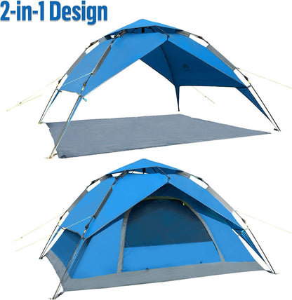 Night Cat Camping Tent 2 3 4 Persoon Man Waterdicht Gemakkelijk Set Up Nemen Up Dome Familie Tent Automatische