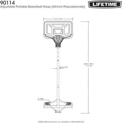 Lifetime Basketbalsysteem Streamline Basketbalstandaard, kleurrijk, M