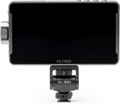 VILTROX DC-550 Pro 5,5 inch 1200 nits touchscreen DSLR camera veld monitor met accu zonneklep 3D Lut HDMI Peaking Focus Assist 1920x1080 4K HDMI ingang uitgang 5V type C ingang