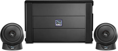 Kali Audio IN-UNF, Ultra Nearfield Monitoring System, nieuw luidsprekersysteem, desktopomgevingen, afmetingen subwoofer: 49,4 x 15,8 x 13,3 cm, zwart