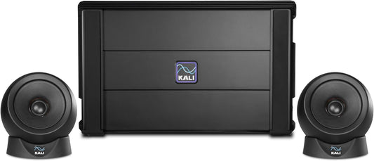 Kali Audio IN-UNF, Ultra Nearfield Monitoring System, nieuw luidsprekersysteem, desktopomgevingen, afmetingen subwoofer: 49,4 x 15,8 x 13,3 cm, zwart