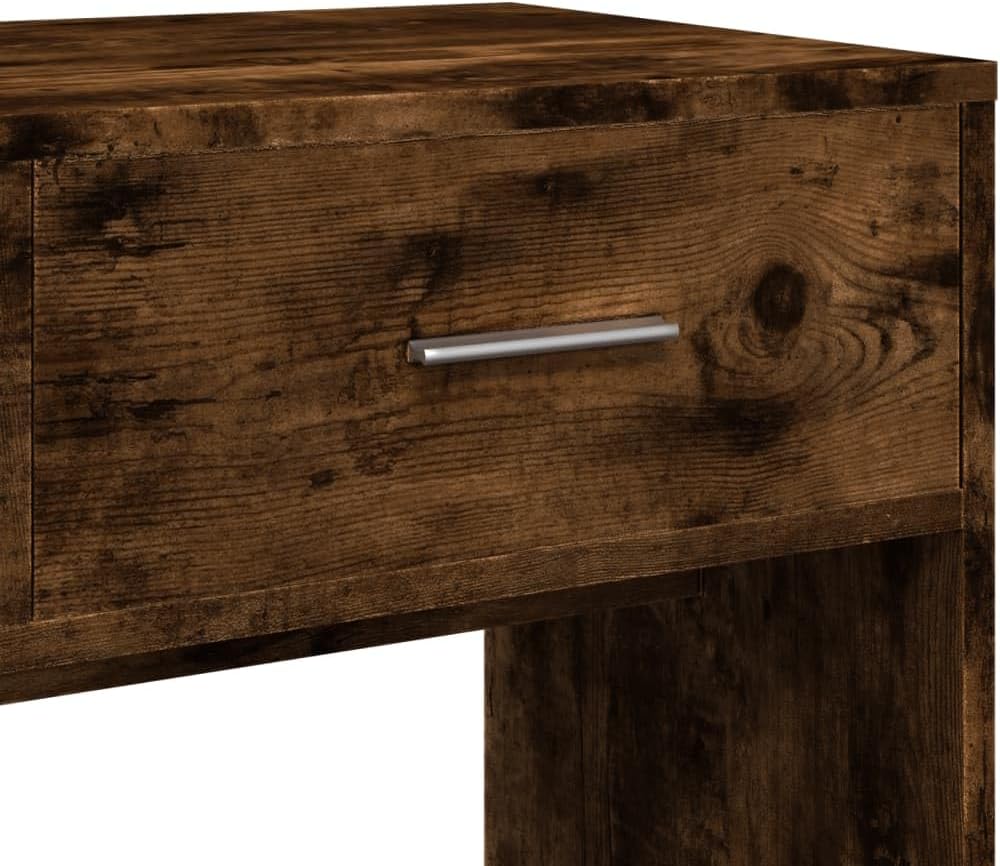 4-Piece Dressing Table Set, Dressing Table with Mirror, Dressing Table, Dressing Table, Dressing Table, Dressing Table, Dressing Table with Storage Space for Bedroom, Oak Wood-Based Oak - QUORE