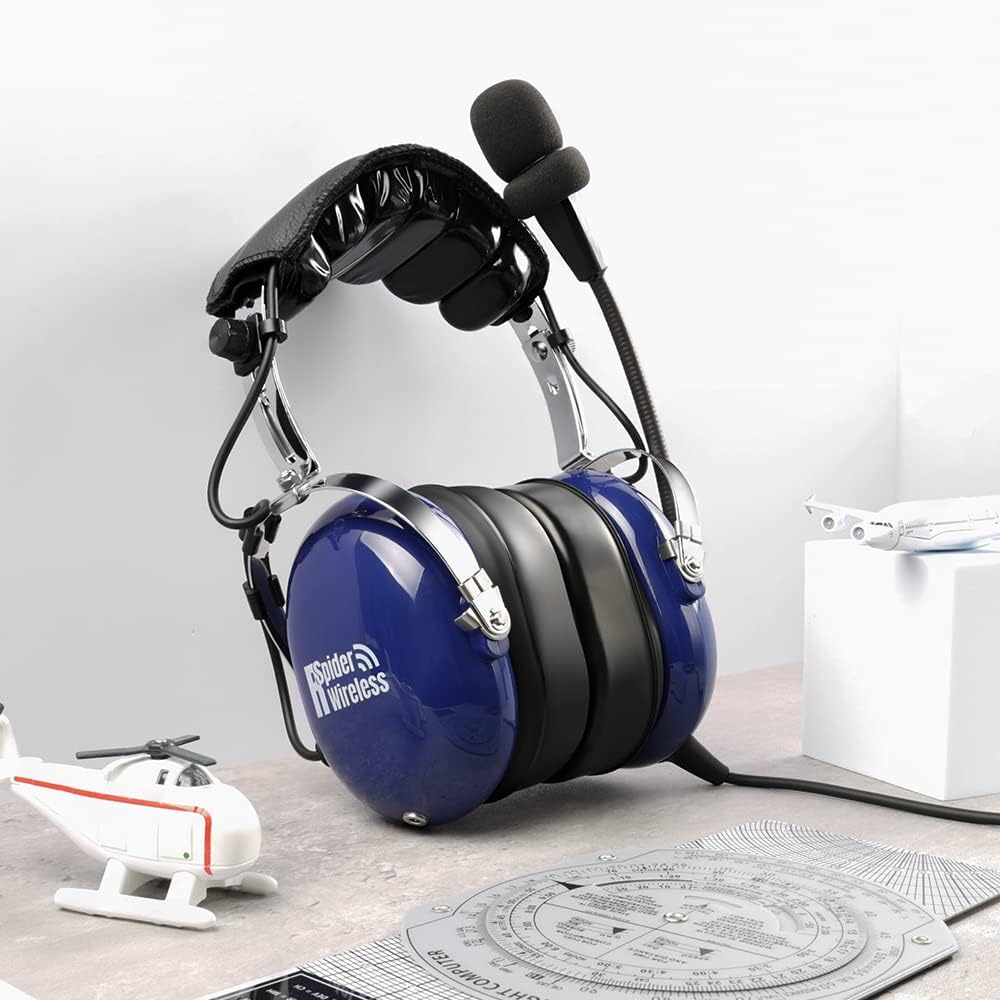 Pilot luchtvaart headset voor General Aircraft (Blauw)