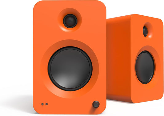 Actieve Stereospeaker Set – Speakerset – Stereospeakers – TV Speakers – Boekenplankspeakers – Set Van 2, Mat Oranje – 200W Vermogen – HDMI ARC Met CEC