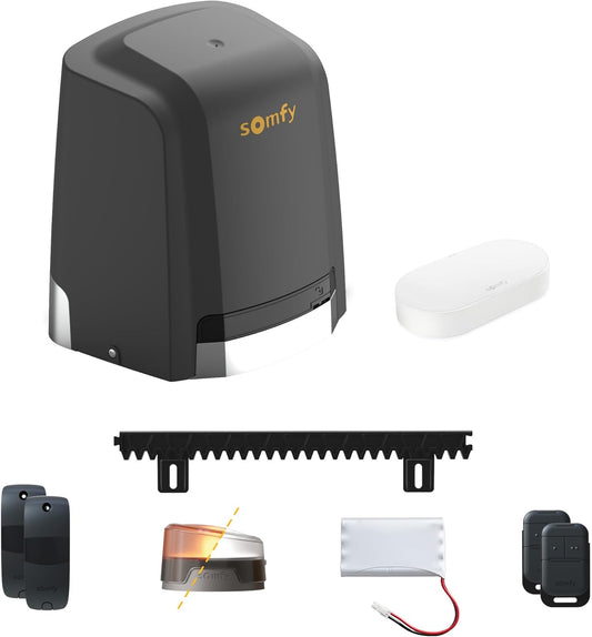 Somfy 1246286 Slidymoove 600 verbonden motorisatie voor schuifpoort, motorisatie schuifpoort, eenvoudig te installeren, deurblad max. 8 m, compatibel met Alexa, Google Home, gemaakt in Frankrijk