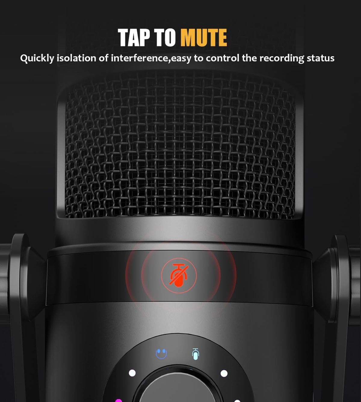 Dynamische microfoon – Podcastmicrofoon, Studiomicrofoon, Streamingmicrofoon, Gamingmicrofoon – USB en XLR aansluiting – Cardioïde opname, tap to mute en 3 in 1 bediening