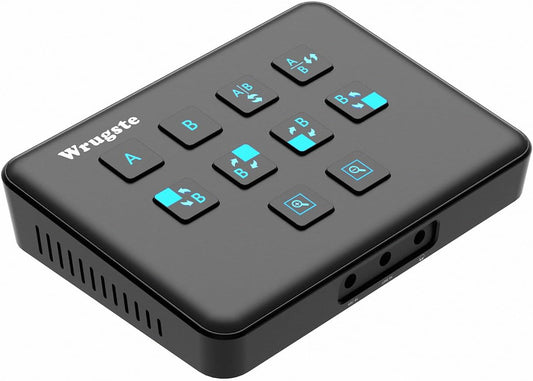 Wrugste Dual Channel HDMI USB3.0 Video Capture Card, 1080p60fps Video Loopout en Capture, 30ms Ultra Low Latency, Streaming en opnemen op PS4/5, Switch, OBS en meer voor pc en Mac