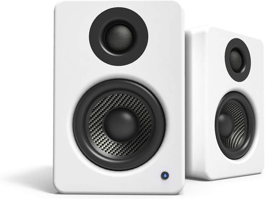 Kanto YU2 Powered Desktop Speakers | 3" Composiet Drivers | 3/4" Silk Dome Tweeter | Class D Amplifier | 100 Watt | Ingebouwde USB DAC | Subwoofer Output | Mat Wit | Paar
