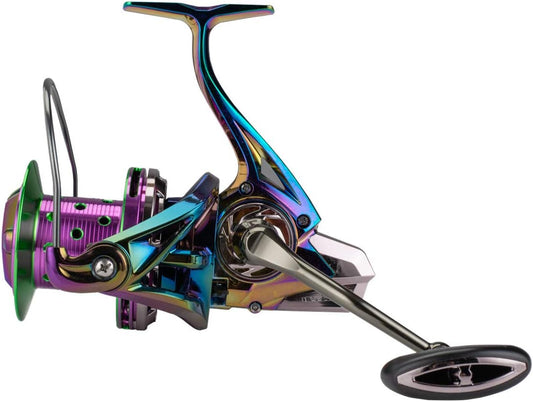 Diwa Spinning Visserijmolens 70 LBS Max Drag Power 18+1 Roestvrij BB Metal Body Casting Visserijwiel 8000 10000 12000 Spool Series Zoetwater Zoutwater Big-Game Surf Ultra Smooth Spinning Reel