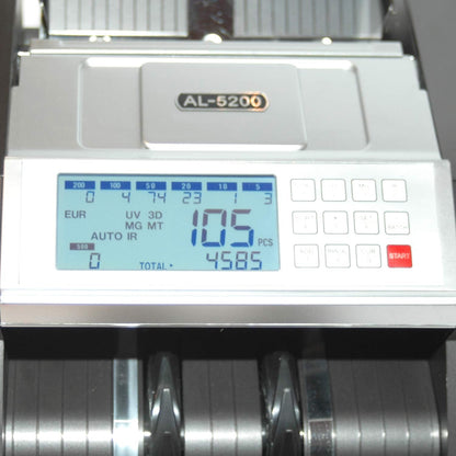 Bankbiljetteller geldtelmachine bankbiljettenteller teller geldteller geldteller bankbiljettencontrole herkent alle nieuwe 100 en 200 EUR