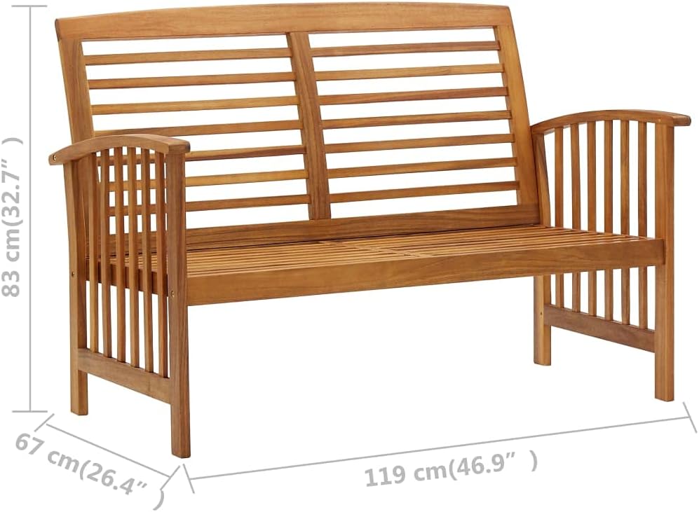 vidaXL 3-piece Lounge set solid acacia wood - QUORE