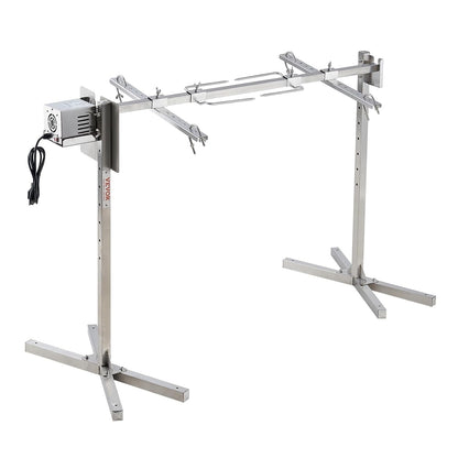 VEVOR Lamsgrill, varkensgrill, braadrooster, grillrooster, max. belasting 41 kg, voor varkensvlees, lam, elektromotor met 42 W, commerciële draaispies van roestvrij staal
