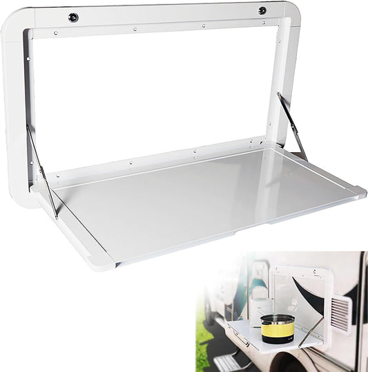 Opvouwbare Picknick Tafel voor Campervan - Buiten Wandtafel Kit Met Afsluitbare Muur Bevestiging - Aluminium Legering voor Motor en Thuis