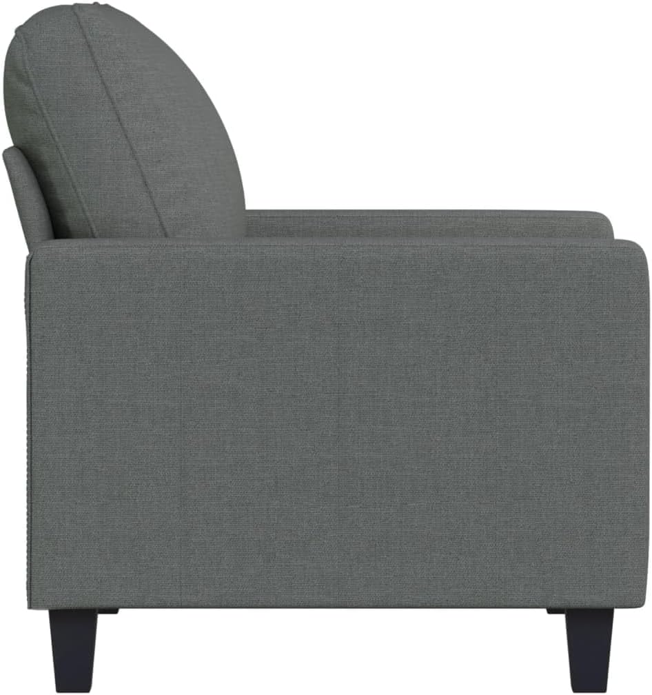 ZIRLANLV Lounge Sofa Sofa with Armrests Back Cushions, Living Room Sofa, Design Sofa Metal Frame, Available As Single, Double or Three Seater, Modern (Wine Red) (Dark Grey #17)