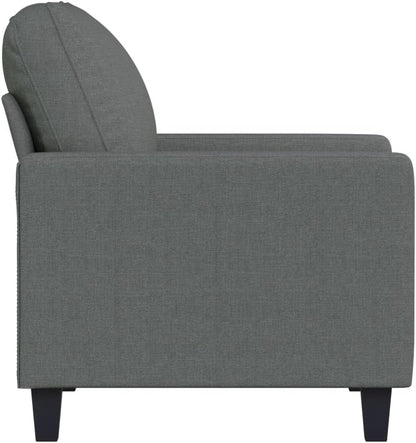 ZIRLANLV Lounge Sofa Sofa with Armrests Back Cushions, Living Room Sofa, Design Sofa Metal Frame, Available As Single, Double or Three Seater, Modern (Wine Red) (Dark Grey #17)