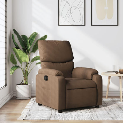 vidaXL Armchair adjustable fabric brown,recliner chair,recliner chair,armchair,recliner chair,lazy chair,tv chair,stand chair,recliner chair