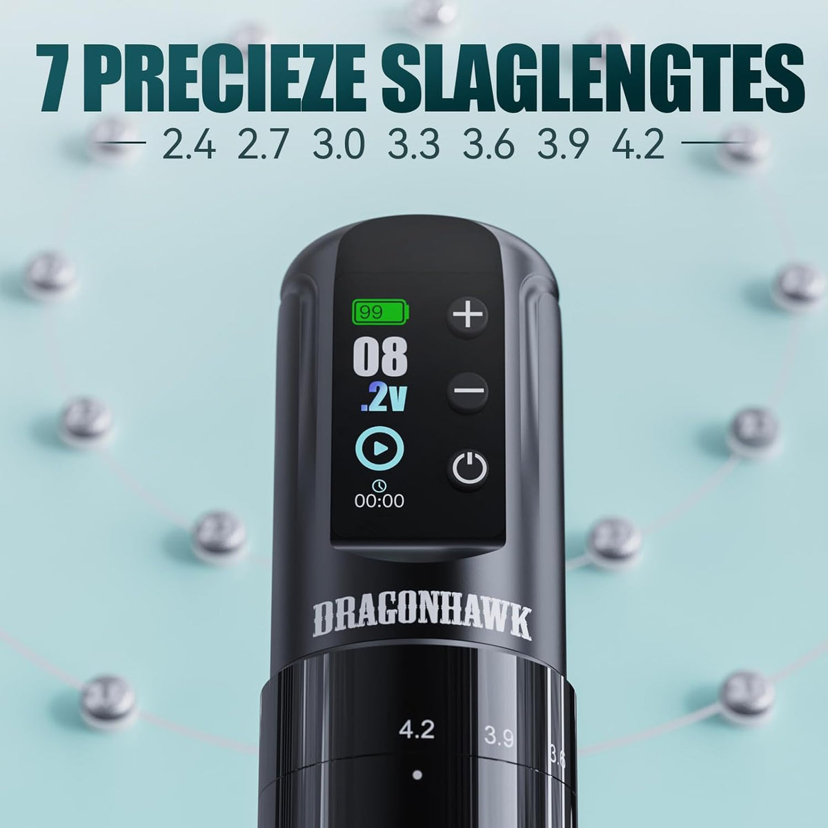 Dragonhawk Mast Pen Rotary Tattoo Machine Stroomvoorziening Mastnaalden Voetpedaal Geschenkdoos DML-7