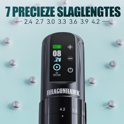 Dragonhawk Mast Pen Rotary Tattoo Machine Stroomvoorziening Mastnaalden Voetpedaal Geschenkdoos DML-7
