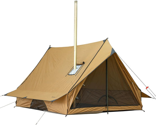 POMOLY CHALET 70 Pro draagbare huttent met kachelkrik en twee tentstokken voor 1-2 personen wandelen, jagen, backpacken | 2024