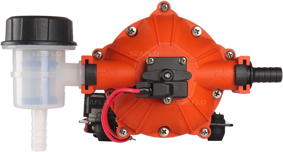 Seaflo 12 Volt hogedrukwaterpomp 26,5 l/min 7,0 GPM 60 PSI met automatische schakelaar voor Marine RV Boot Automotive