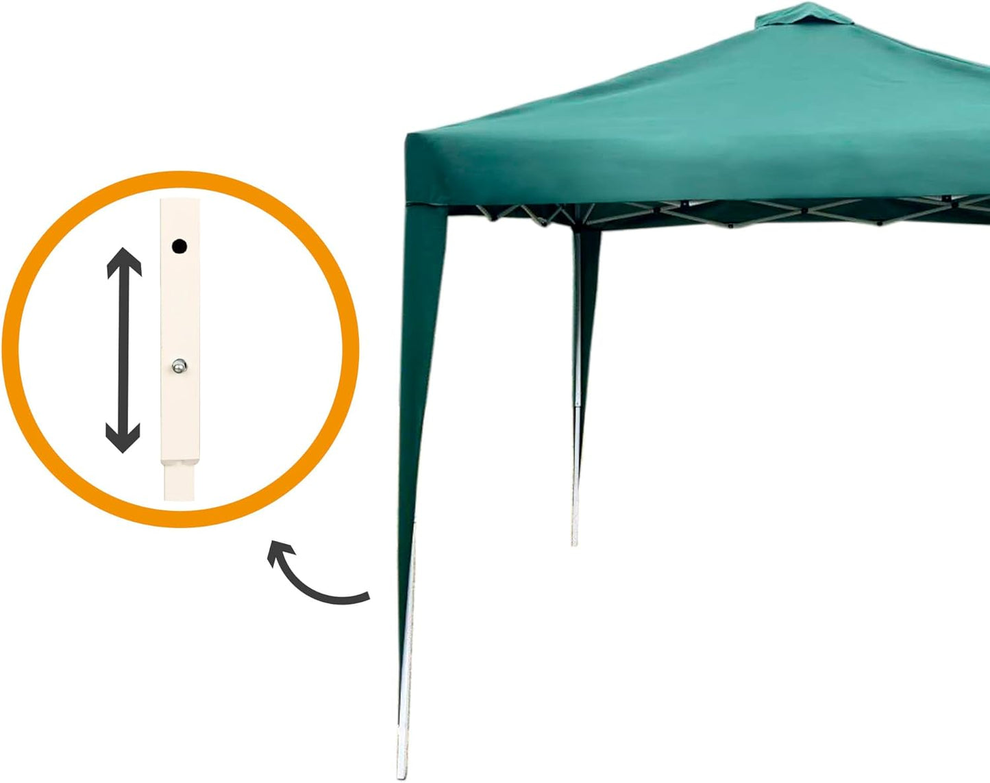 Aktive 61056 vouwpaviljoen 3 x 3 m, tuinpaviljoen 300 x 300 x 240 cm, groen 150 gram, ventilatiedak, montage 10 minuten