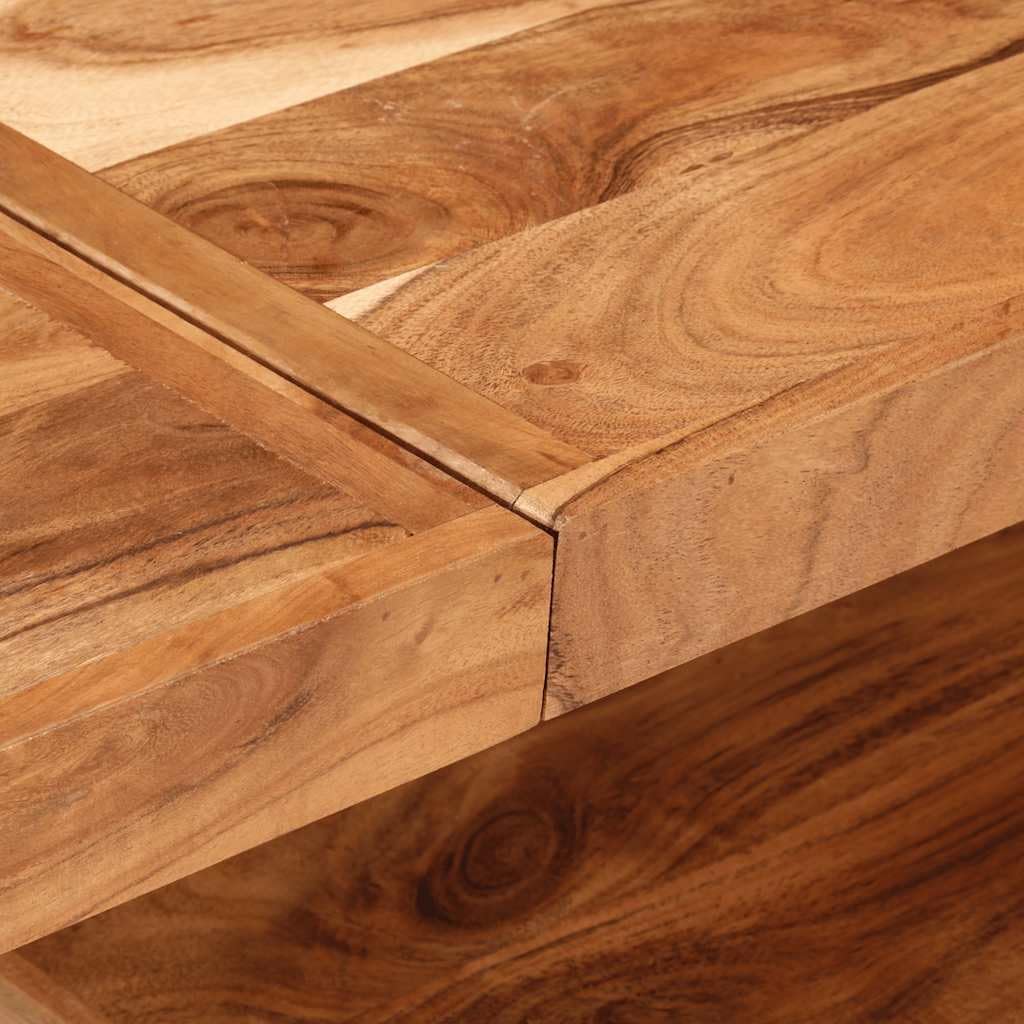 vidaXL Solid Acacia Wood Wall Table Furniture Console Console Table Half Table Wall Tables Table Haltable Corridor Table Consoles Tables Furniture