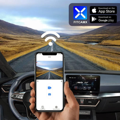 FITCAMX Dash Cam Compatibel met Volkswagen Golf Mk8 GTE GTD GTI R/Cupra Formentor 2021-2024, 4K 2160P WiFi UHD Video, Parkeermodus, G-Sensor, Nachtzicht, Plug & Play, 64GB-kaart