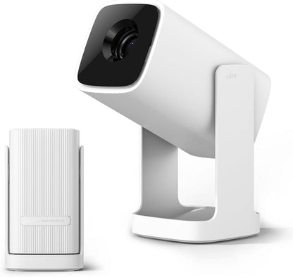WANBO Cube 1 Mini Smart Beamer Android TV/Netflix, Live TV, Len Protection, 360° Rotable, 200 ISO Lumen, Auto Keystone, CEC, 2.4+5G WiFi Bluetooth, 28dB, 0,9Kg, Draagbare Projector met 8W Speaker