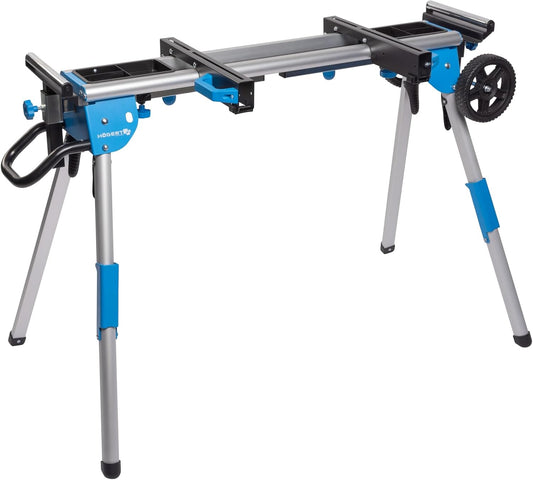 HÖGERT TECHNIK – Inklapbare, mobiele zaagtafel voor kap- en bandzagen met rolsteunen, gereedschapsplanken, stalen aluminium constructie en 100 kg draagkracht voor nauwkeurig werken