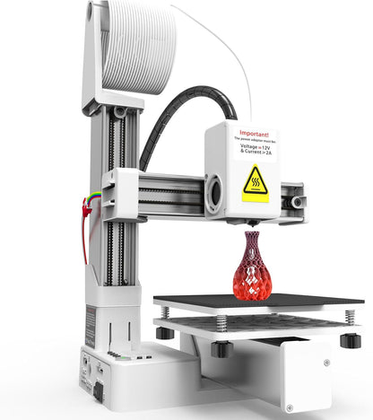Mini 3D-printer – Desktop 3D-printer – 3D-printapparaat – Creatieve 3D-printer – Compacte 3D-printer – Gebruiksvriendelijk voor beginners – Printvolume 100 x 100 x 100 mm