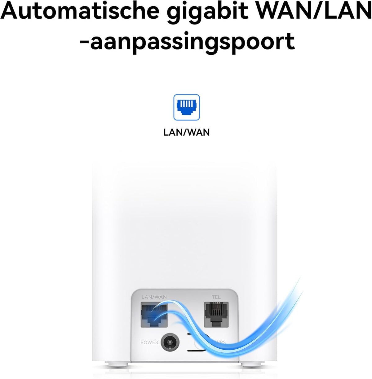 5G CPE 5s, H153, Sim van 5G-router, Wifi 6 AX3000, DL 3600 Mbps/UL 500 Mbps, Antenne met hoge versterking tot wel 9 dBi, LAN/WAN-poort, Gevisualiseerde wifidiagnose, 30 maanden garantie
