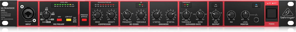 Behringer UV1 Audiophile Mic Preamplifier, Voice Processor and 192 kHz USB Audio Interface