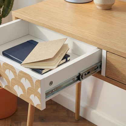BAÏTA - Bureau Utah wit en eikeneffect, 100 cm