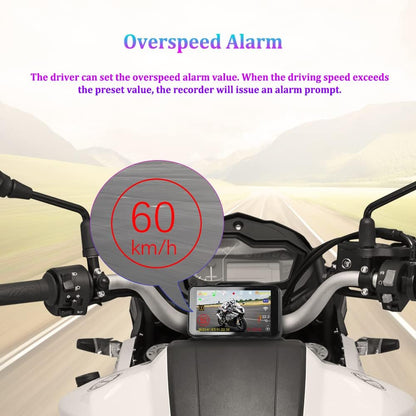 VSYSTO 4.5 Inch Screen WiFi Motorcycle Camera, Waterdichte HD 1080P Selfie camera voor en achteruitkijkcamera 150° groothoek motor dash cam, parkeren bewaking, GPS (F4.5Pro)