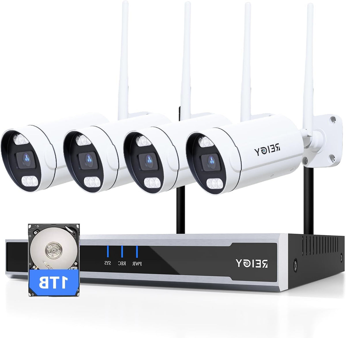 5MP Bewakingscamera Systeem – Beveiligingscamera – CCTV Camera – Videobewaking – Draadloos Systeem – Spotlight Nachtzicht – 16-Kanaals NVR met 1TB Harde Schijf