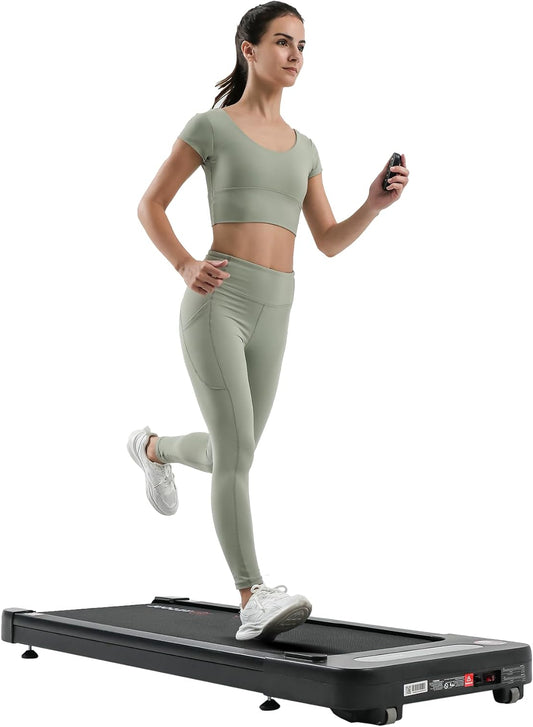 YESOUL W2 Walking Pad with 6-Zone Cushioning System, Silent Treadmill for Home/Office, Max. 135 kg, LED Display and App Compatible, Speed 0.5-6.1 km/h - QUORE