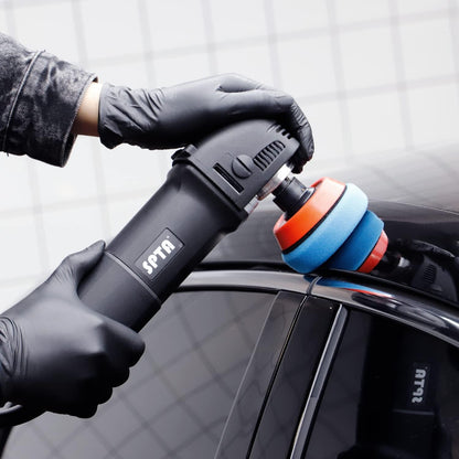Mini-polijstmachine, SPTA, 780 W, polijstmachine met 6 variabele snelheden, zijhandgreep, 25/50/80 mm polijstschijf/polijstspons/wollen schijf/schuurpapier voor het polijsten van auto's, meubels - HROMPS3AC