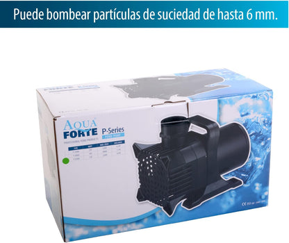 AquaForte P-25.000 vijverpomp, 520 watt, maximale debiet 25 m3/uur, maximale opvoerhoogte 8 meter, extra sterke opvoerhoogte, pompt tot 6 mm grote vuildeeltjes, zwart