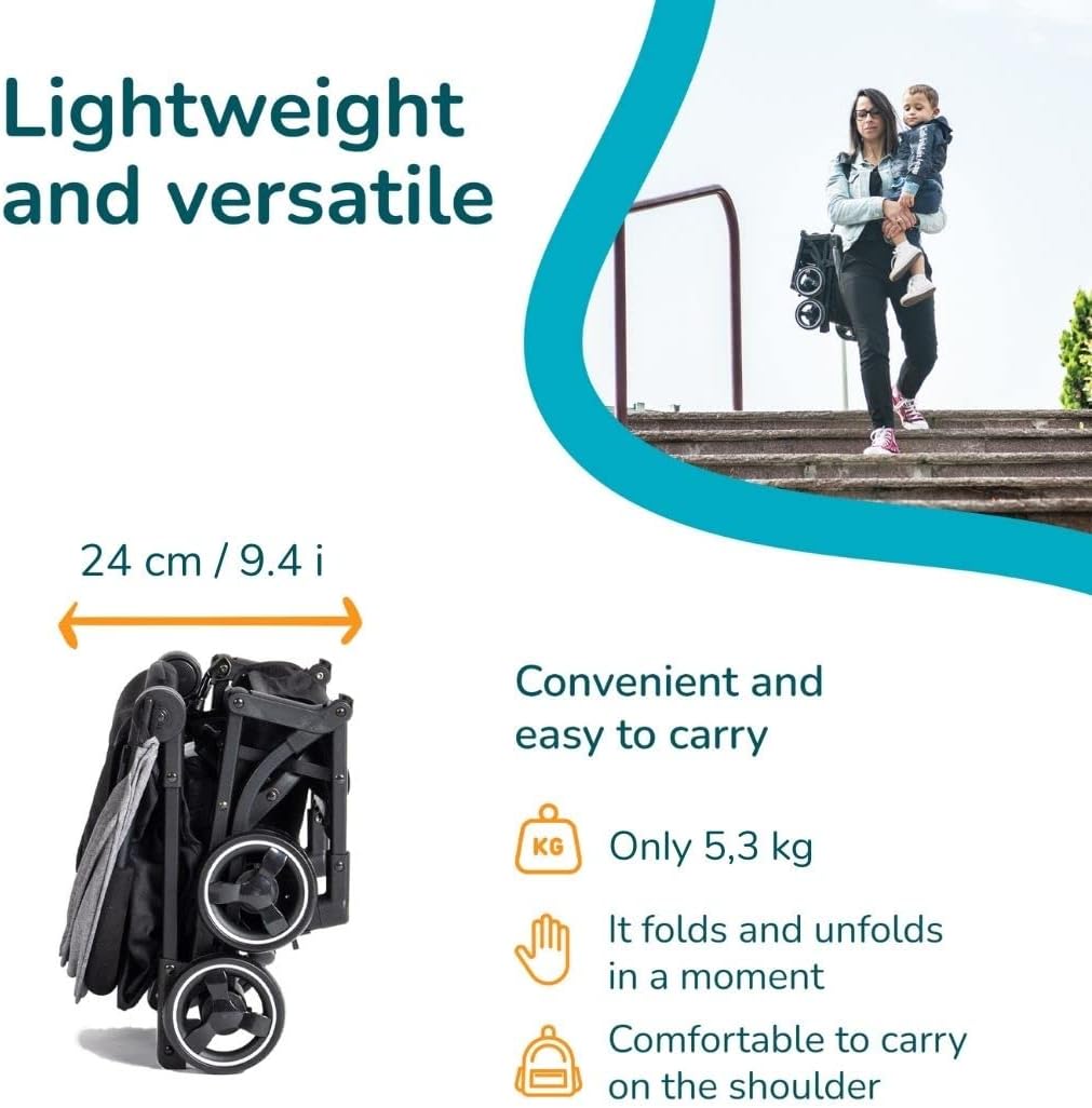 Kinderwagen Veer 0+ Ultra lichtgewicht buggy 2.0 Reisfauteuil Superuitgerust Van 6 Maanden Tot 25 Kg Compacte En Lichte 5-Puntsgordel En Voetrem, Luchtbagage, Baby Stroller Lightweight Reclinable