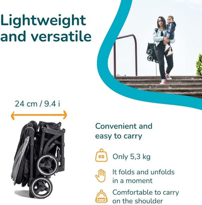 Kinderwagen Veer 0+ Ultra lichtgewicht buggy 2.0 Reisfauteuil Superuitgerust Van 6 Maanden Tot 25 Kg Compacte En Lichte 5-Puntsgordel En Voetrem, Luchtbagage, Baby Stroller Lightweight Reclinable