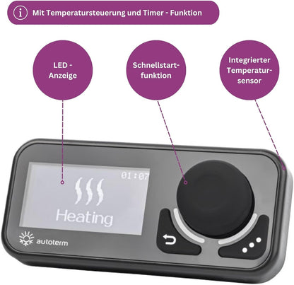 Diesel Luchtverwarmer – Staande Verwarming – Luchtverwarming – Luchtverwarmer – Dieselverwarming – Compact 2 kW Vermogen – Stil Met LED Bedieningspaneel